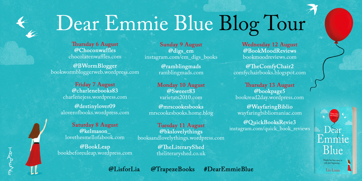 Dear Emmie Blue by Lia Louis: Book Review - That Happy Reader